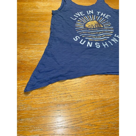 Live In The Sunshine Graphic Blue Girls Tank Top - Picture 3 of 4